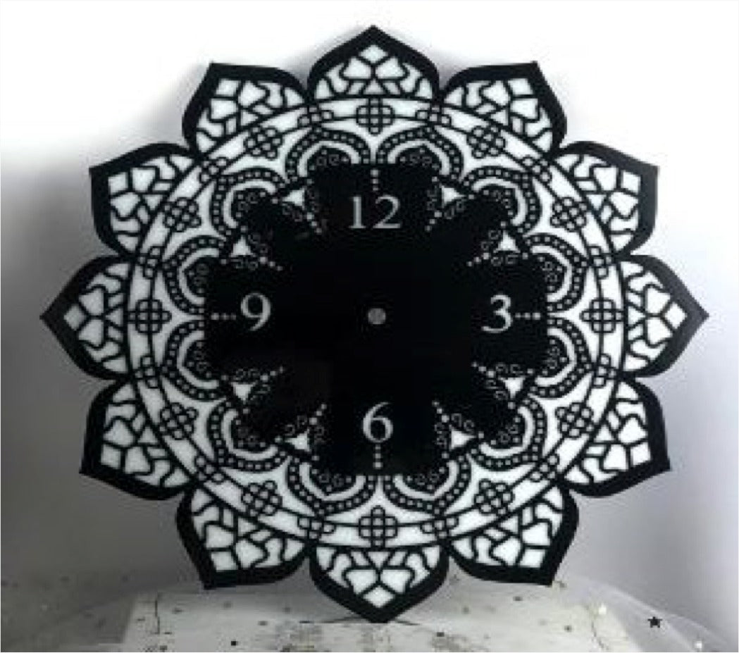 12 inch mandala clock mould
