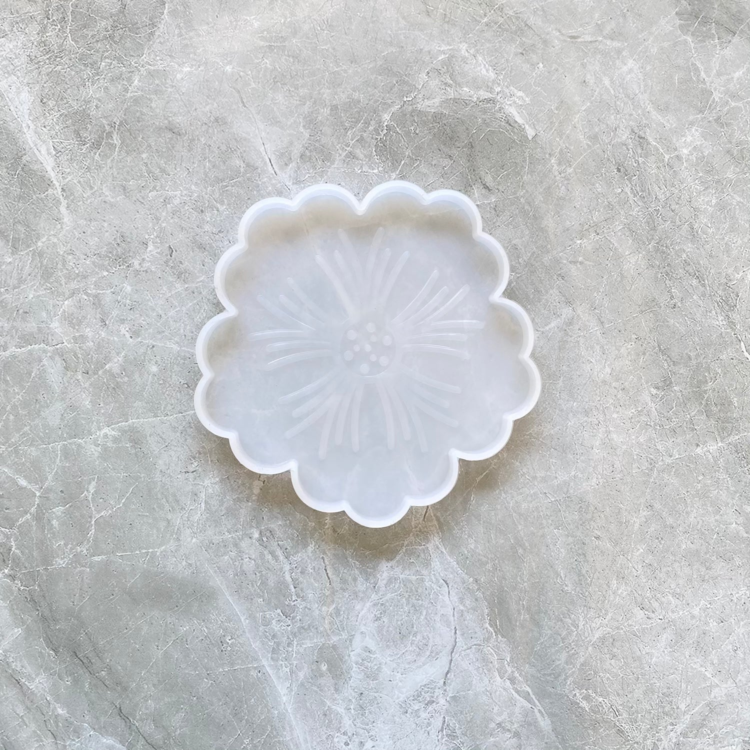 Flower Coaster Mould with engraving