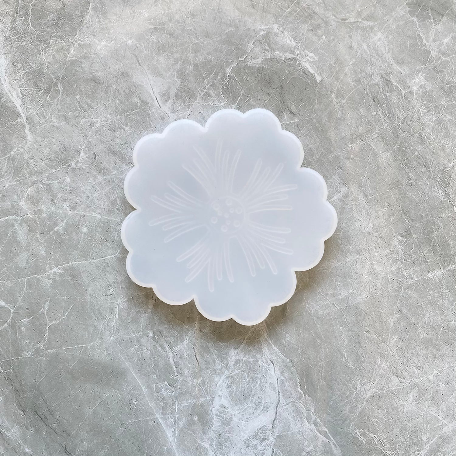Flower Coaster Mould with engraving - Pack of 12