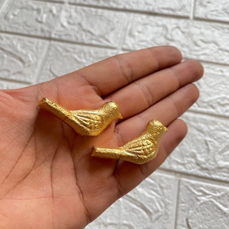 Metal Gold Decorative Bird motifs