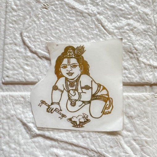 Krishna metallic sticker