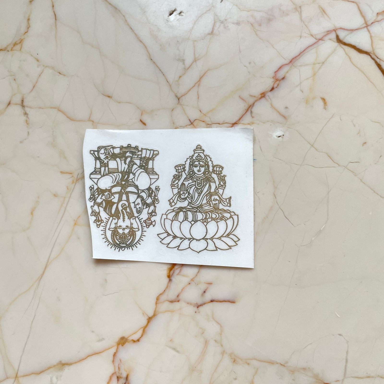 Laxmi ji & Ganesh ji  metallic sticker