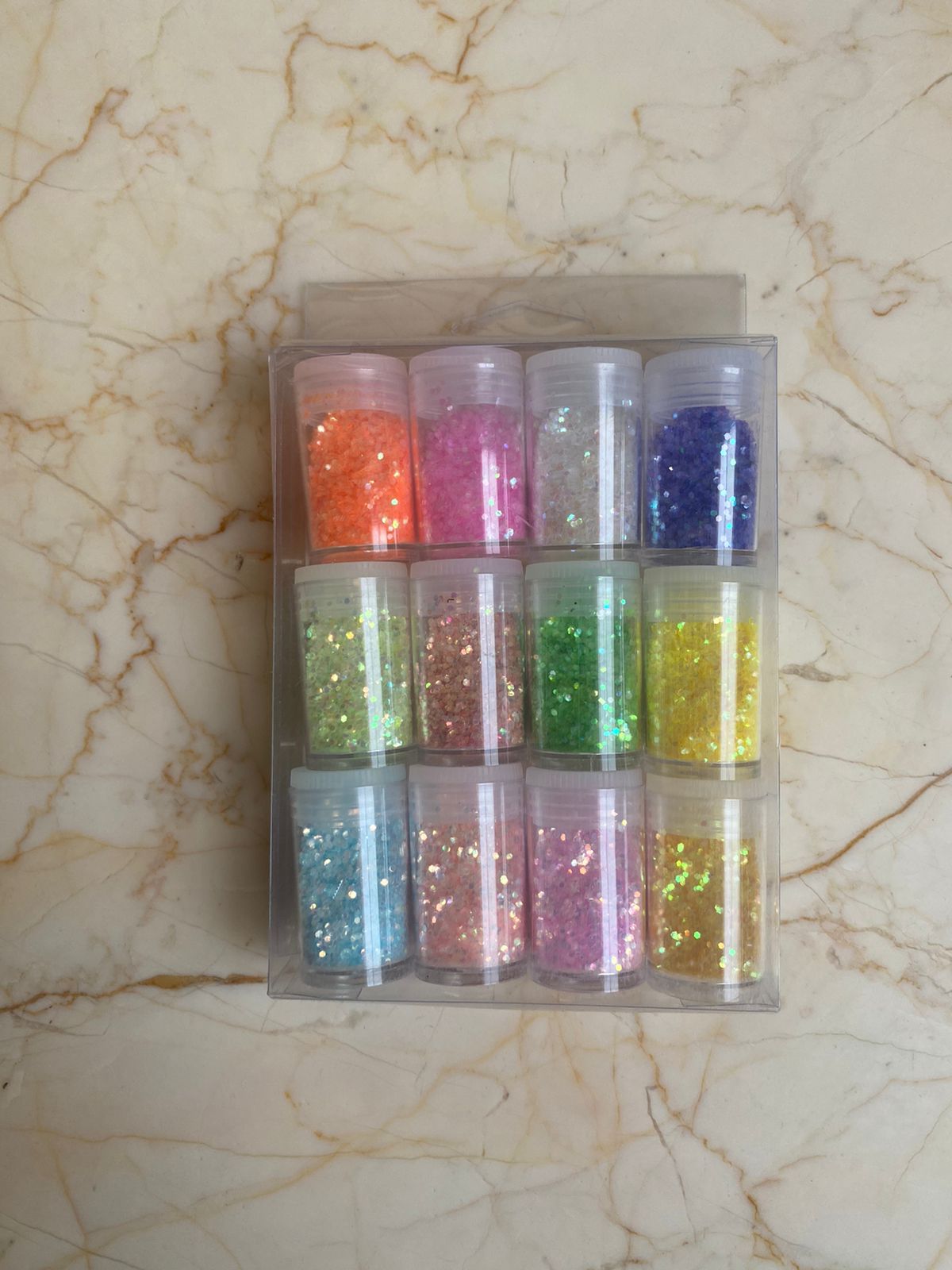 Set of 12 mini glitter - mini chunks