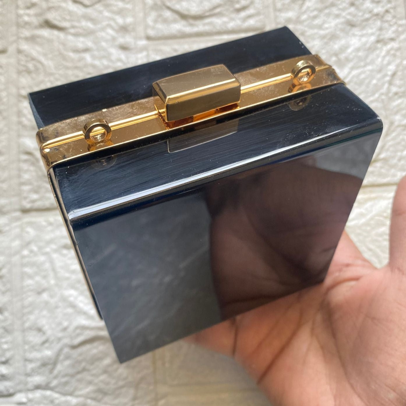 Mini Acrylic Clutch Black