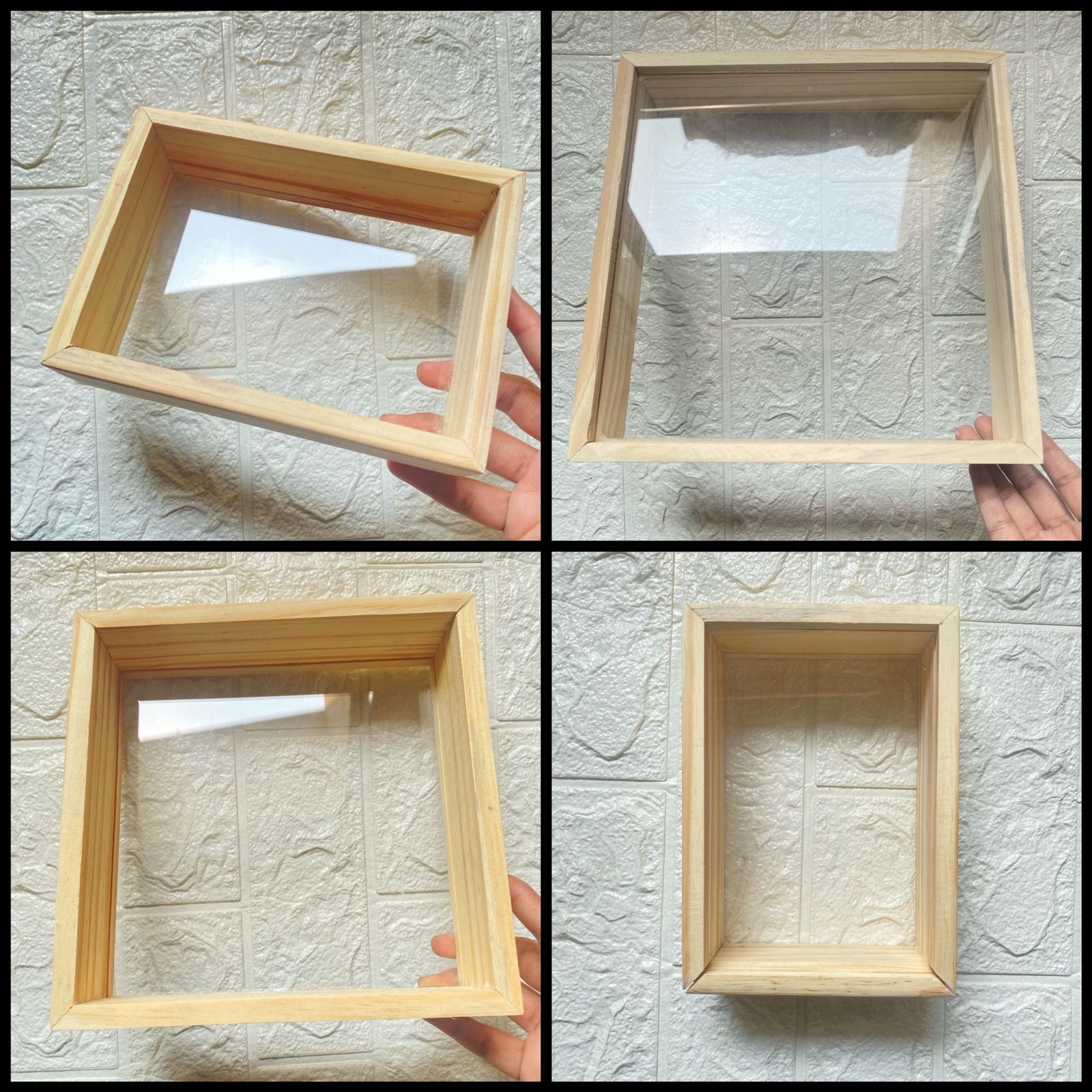 Wooden Frame with Acrylic Base / floating frame