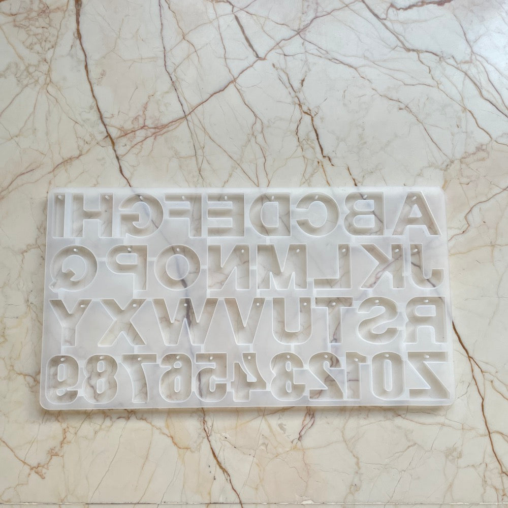 Alphabet Keychain Mould With Hole