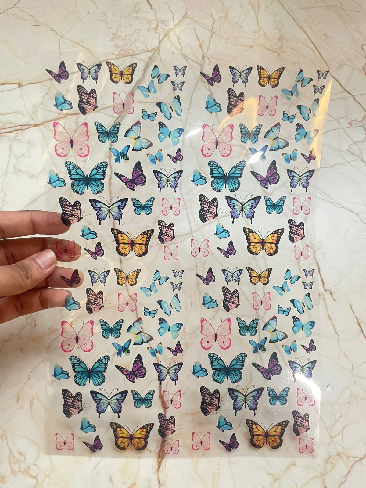 A4 Butterfly Insert Sticker Sheet