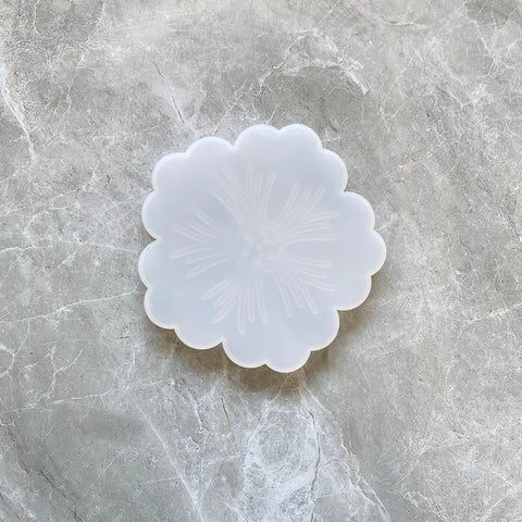 Flower Coaster Mould with engraving