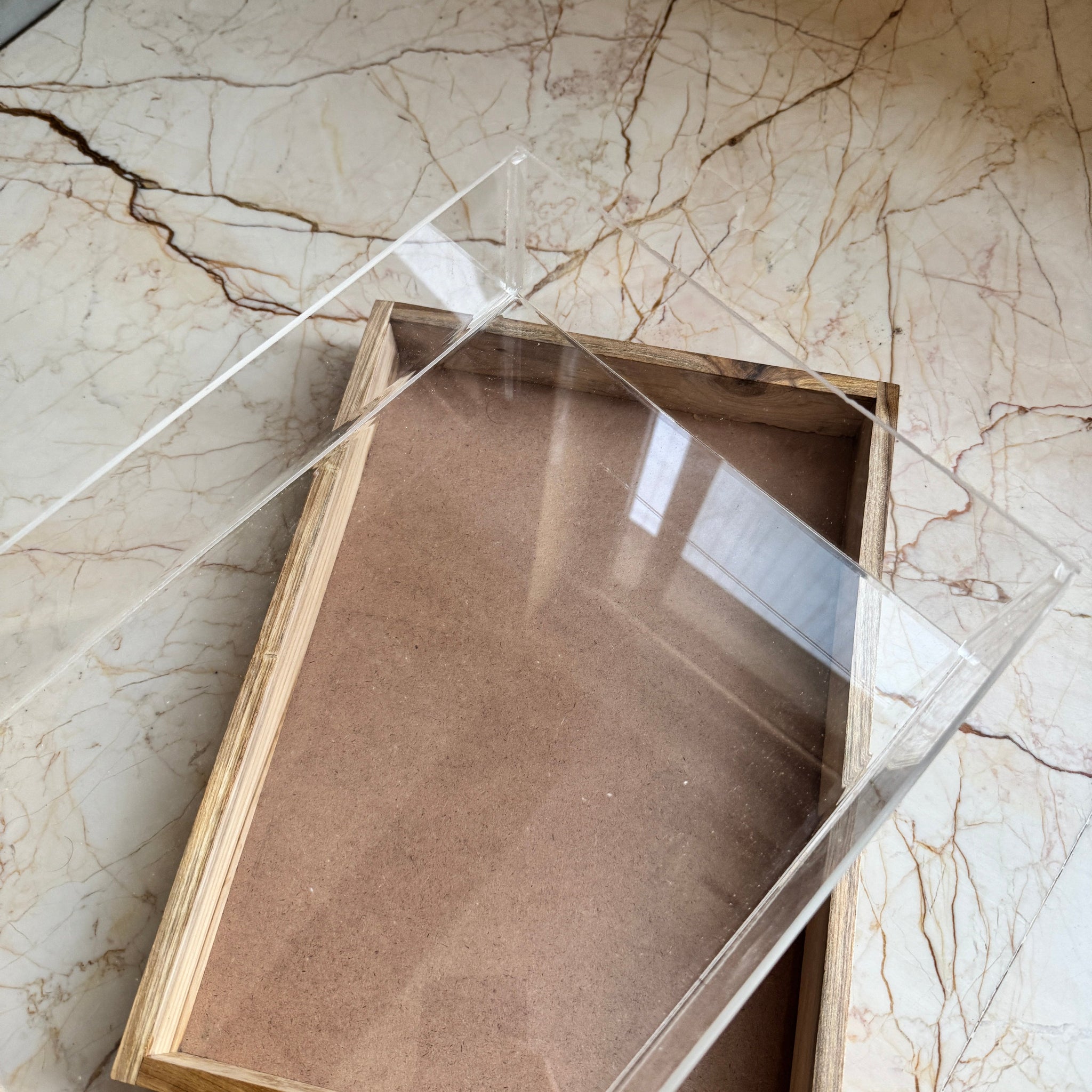 Wedding Invite Frame Box in teak wood