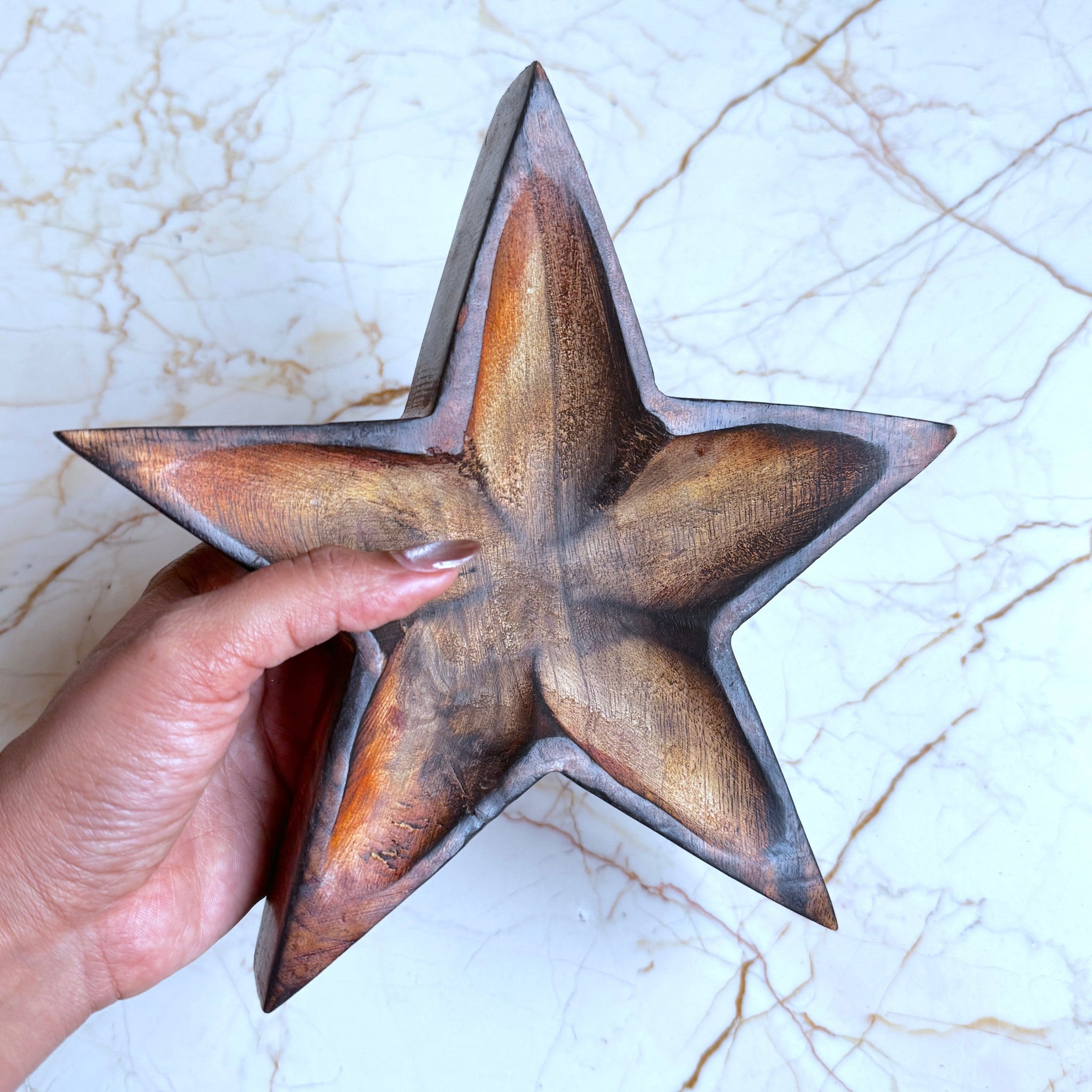 Wooden Bowl for Candles - Star