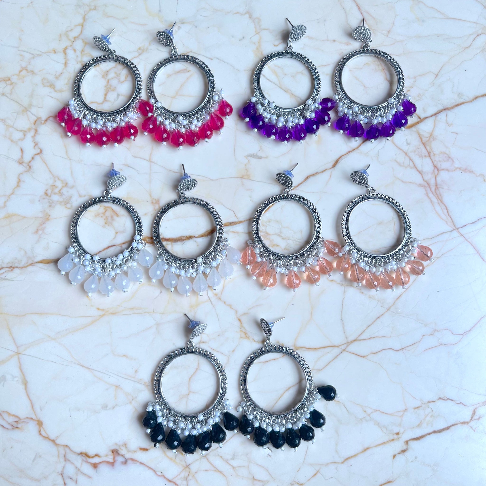 Big Hoop Earring / Jhumka Bezel