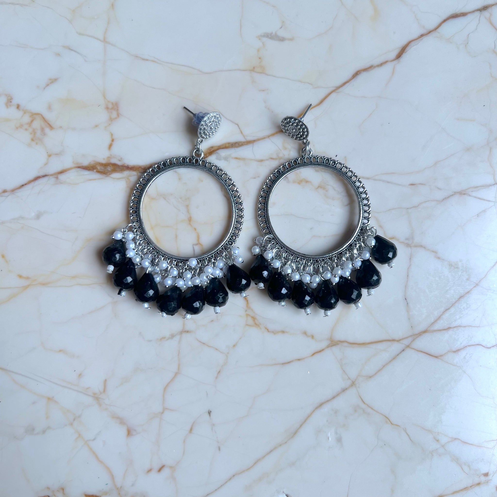 Big Hoop Earring / Jhumka Bezel