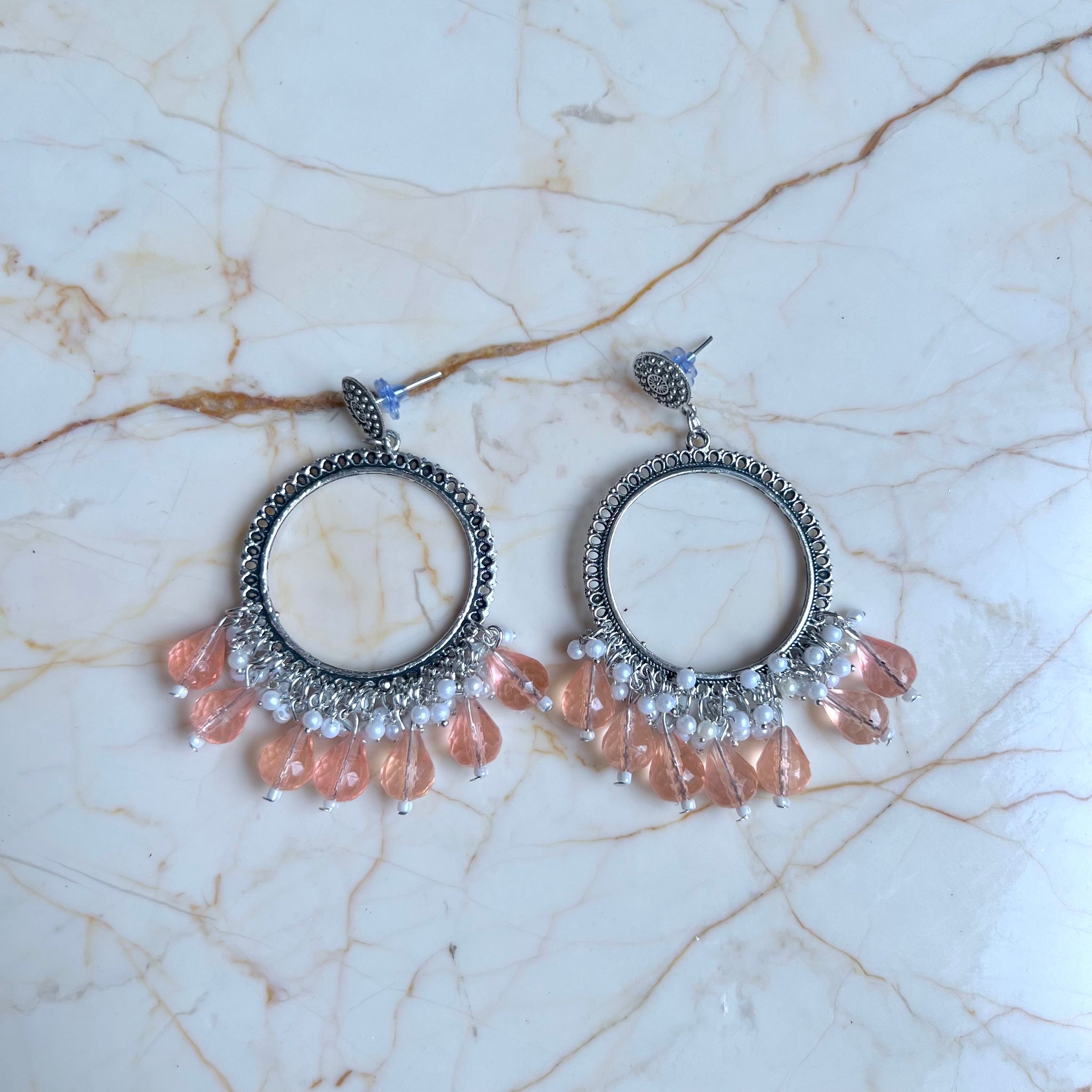 Big Hoop Earring / Jhumka Bezel