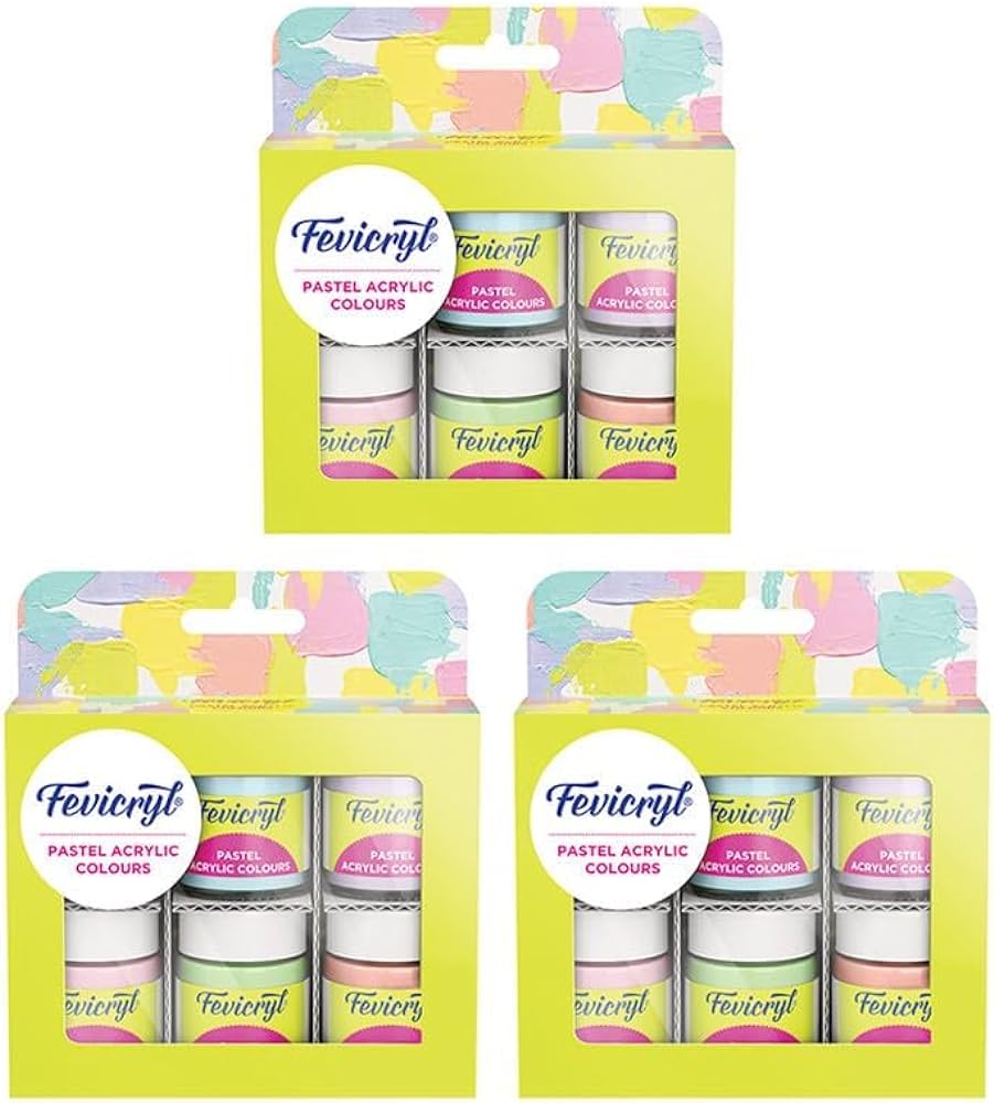 Favicryl Pastel Acrylic Colour Kit (Pack of 6)