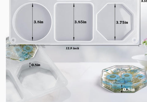 3 pc Small paper weight mould