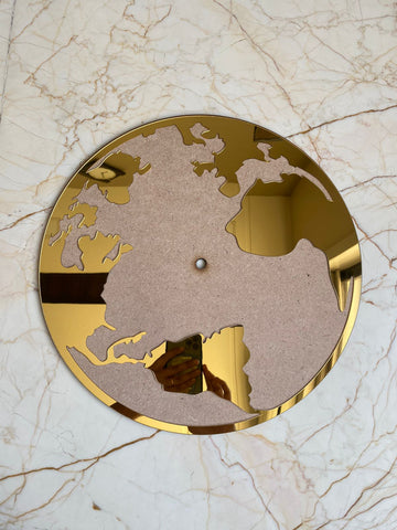 Designer World Map Acrylic Roman Ring with Base