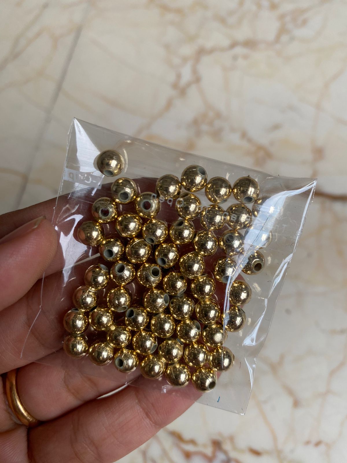 Gold beads for Bracelet / Rakhi Making