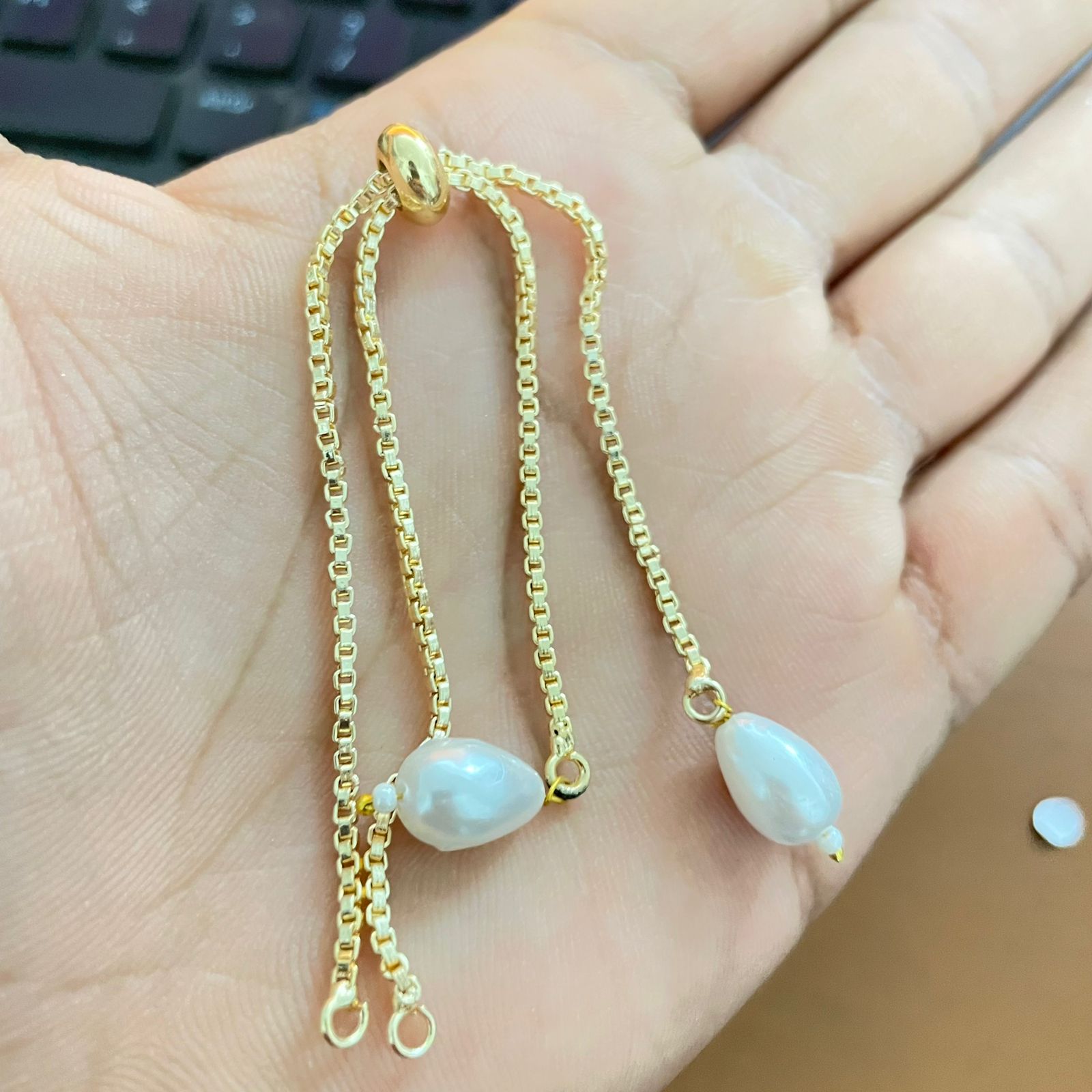 Premium Rakhi Chain / Bracelet Chain with Pearl