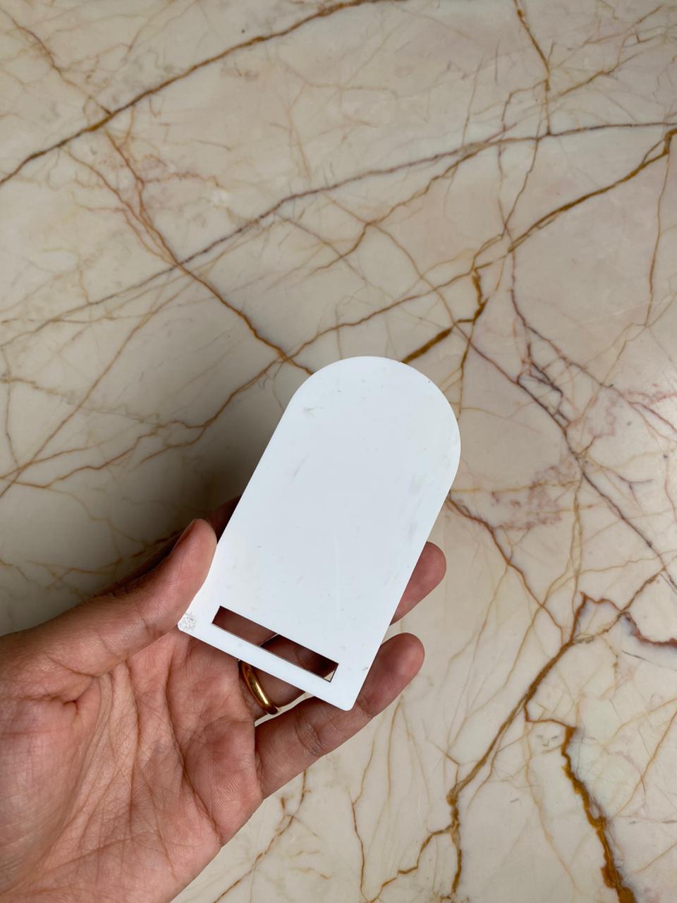 White Acrylic Luggage Tags