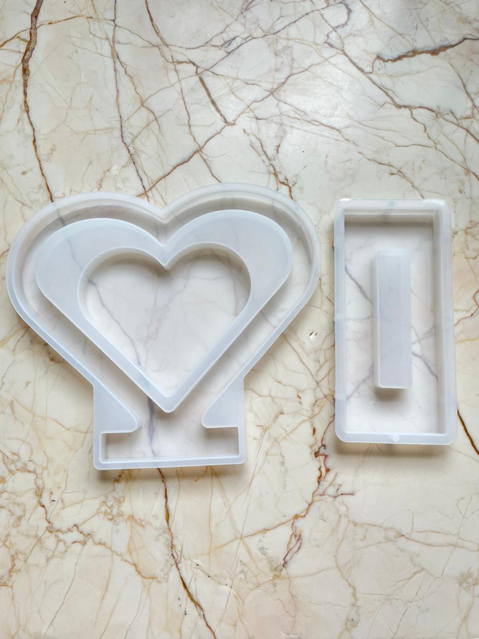 Heart in Heart Stand Photo Frame mould