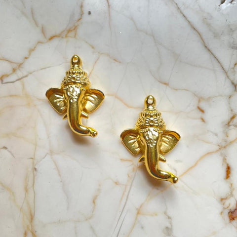 Ganeshji Face Pair - Gold