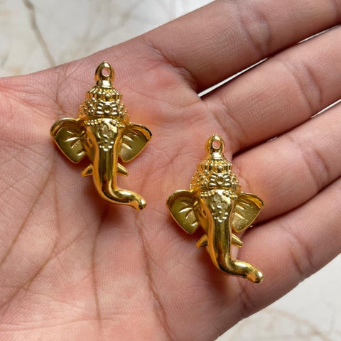 Ganeshji Face Pair - Gold