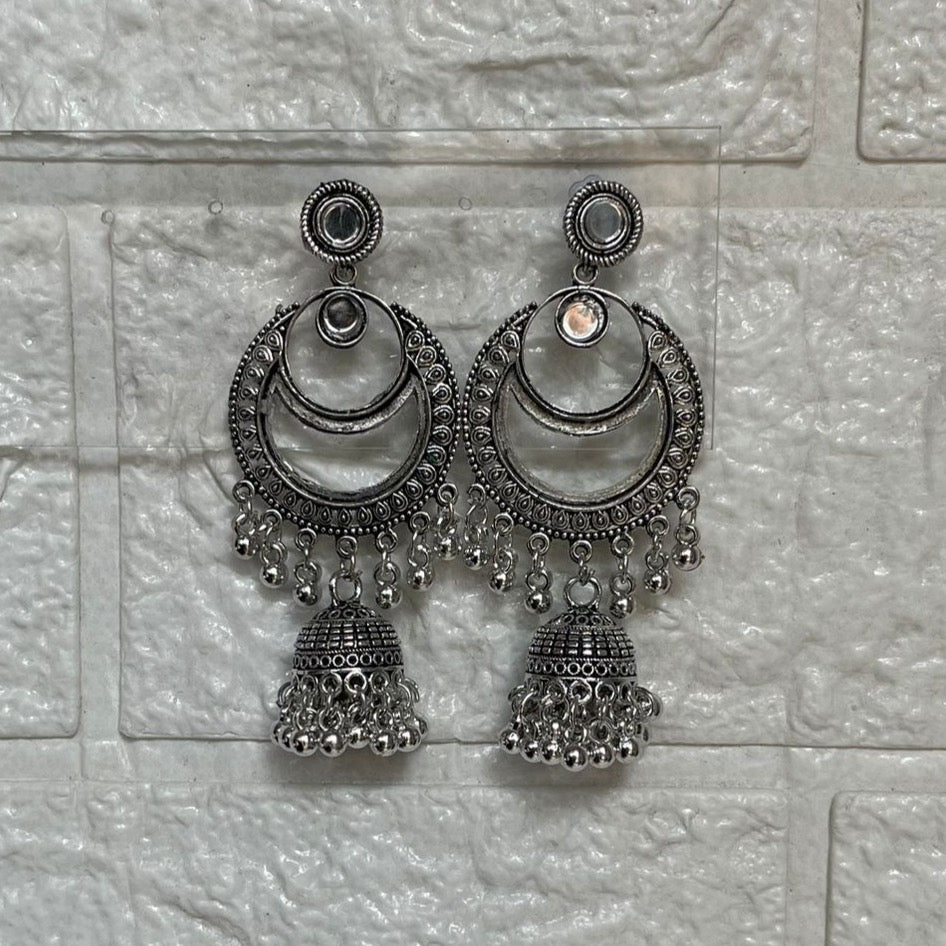 Oxidized jewellery earring - G