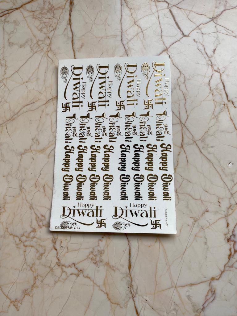 Embossed sticker sheet - Diwali