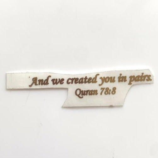 And we created you in pairs metallic sticker