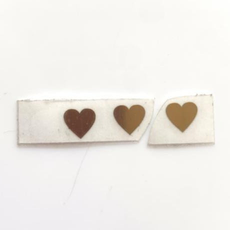 Metallic Heart sticker.