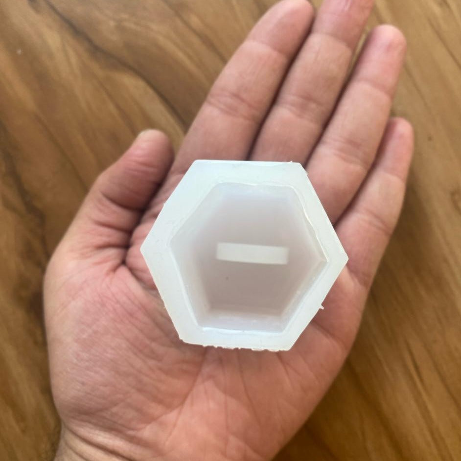 Handmade Hexagon ring holder mold.