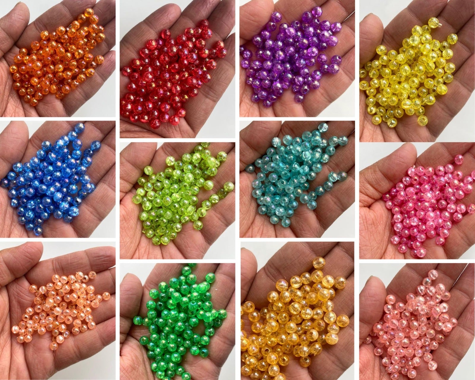 Multicolour Holoshine Rakhi Beads-A