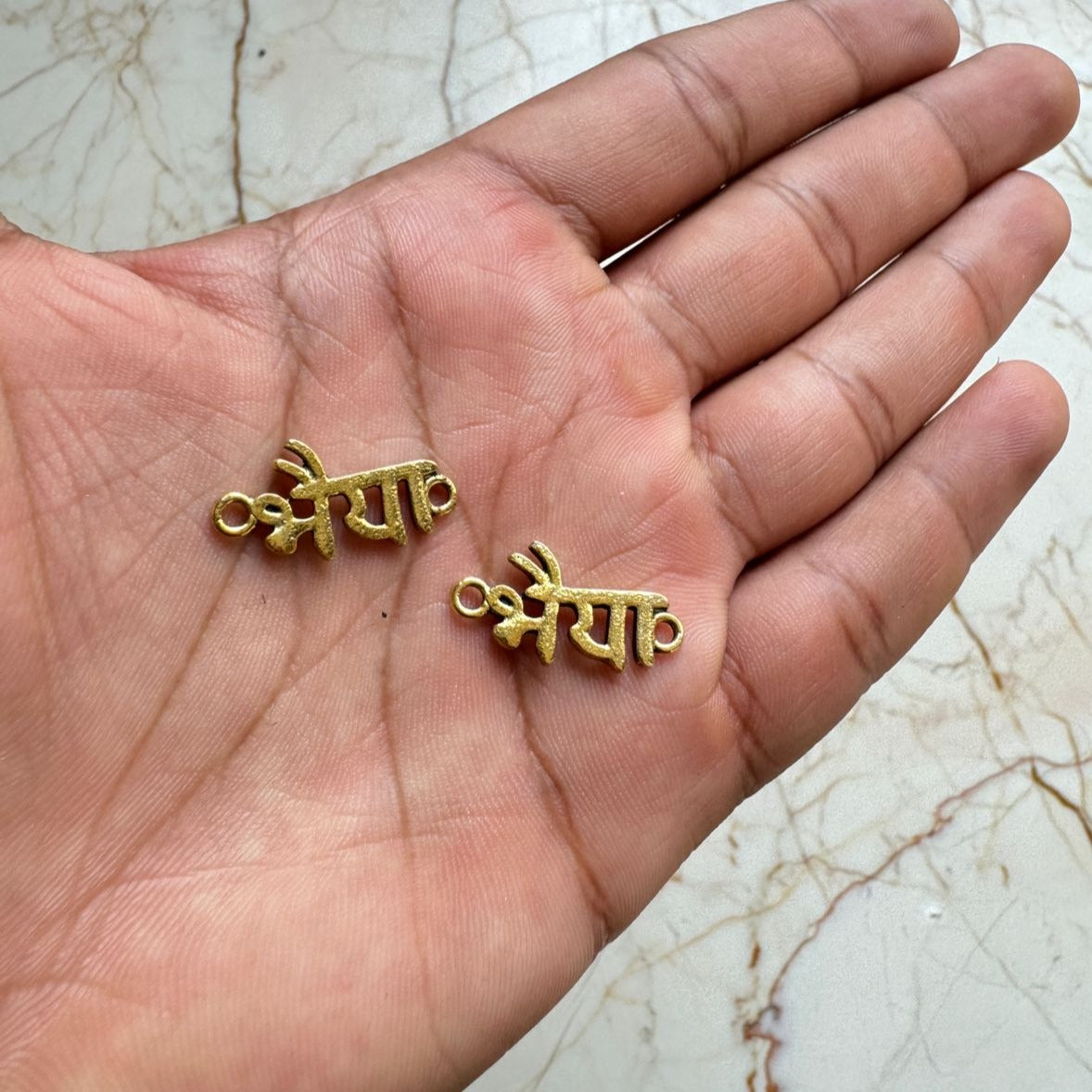 Rakhi metal charms (Hindi Bhaiya)