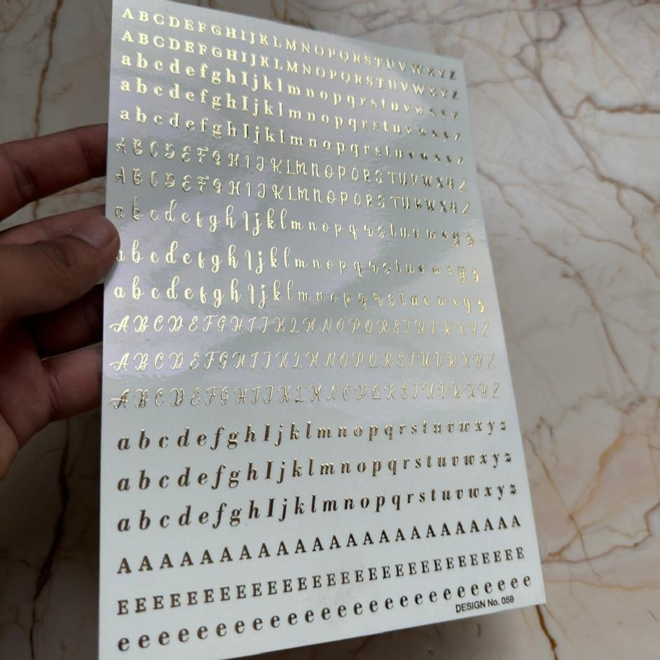 Alphabet Embossed Sticker