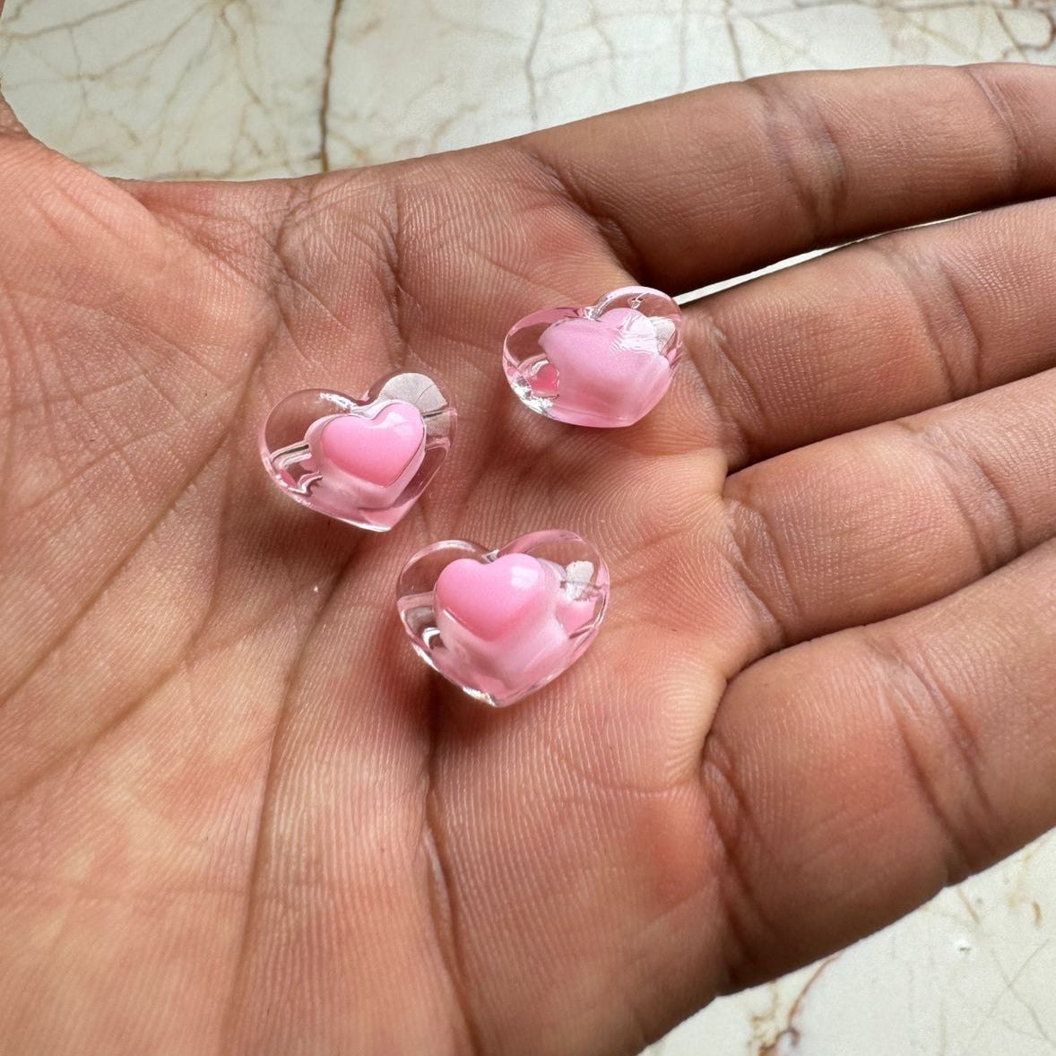 Multicolor Rakhi Heart Beads.