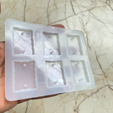 6 cavity Rakhi mould-Agate rectangle