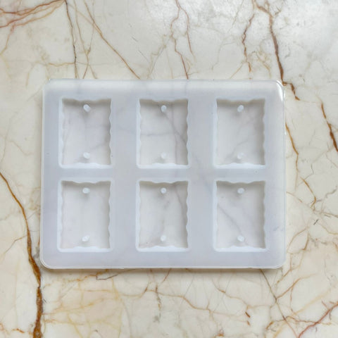 6 cavity Rakhi mould-Agate rectangle