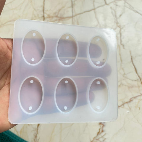 6 cavity Rakhi mould- Oval