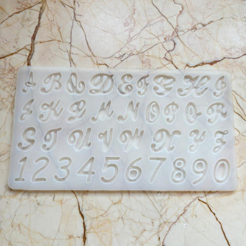 Front pouring Designer Alphabet Mould(Cursive Alphabet)