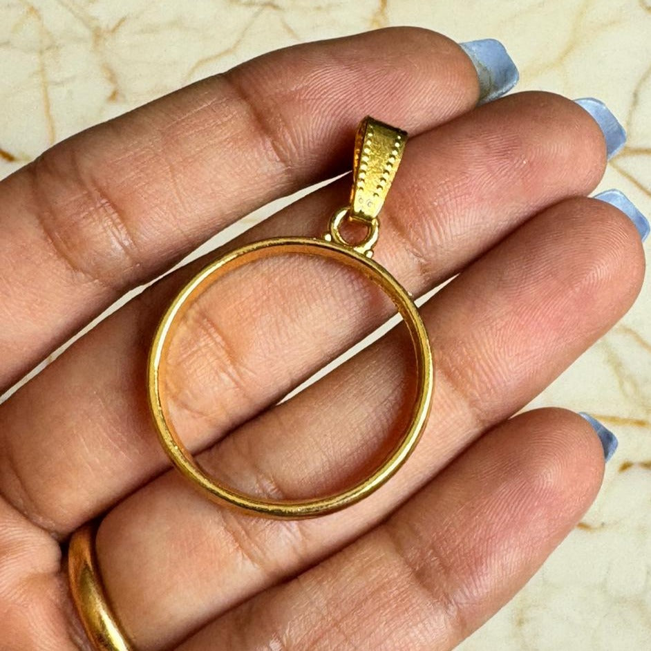 Mini Gold Pendents Bezel with Clasp