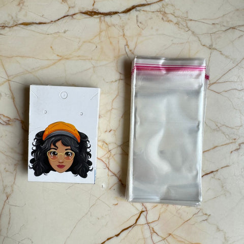 Pendant / Earring cards with packing - W