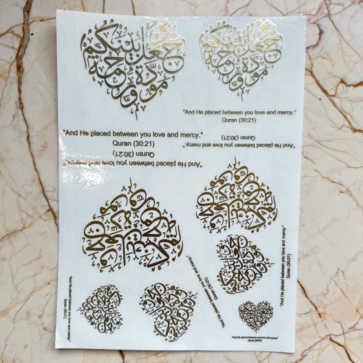 Urdu / Arabic A4 Metallic Sticker