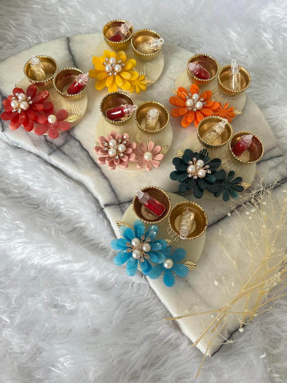 Mini Roli Chawal Platter with 3D flowers