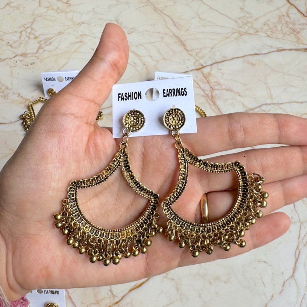 Gold Jhumka Bezel