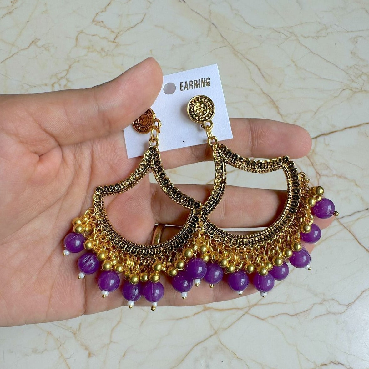 U shape Earring / Jhumka Bezel