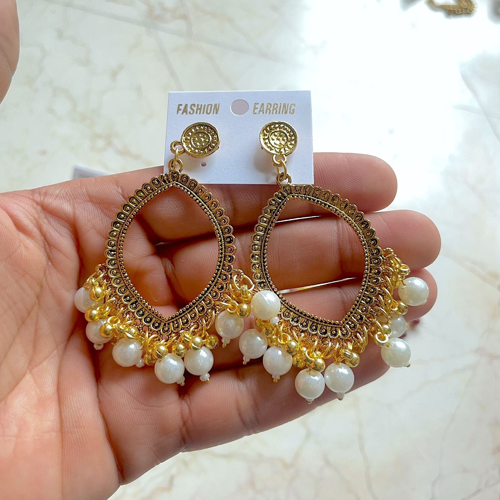 Eye hoop Earring / Jhumka Bezel