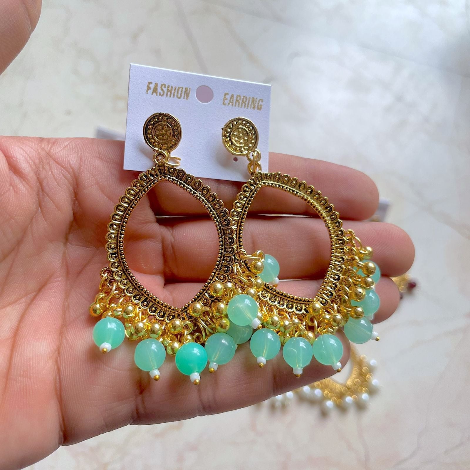 Eye hoop Earring / Jhumka Bezel