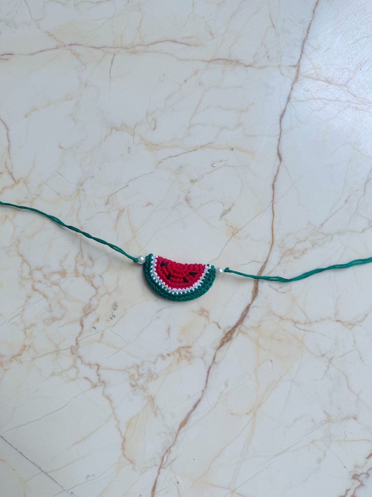 Crochet Rakhi - Watermelon