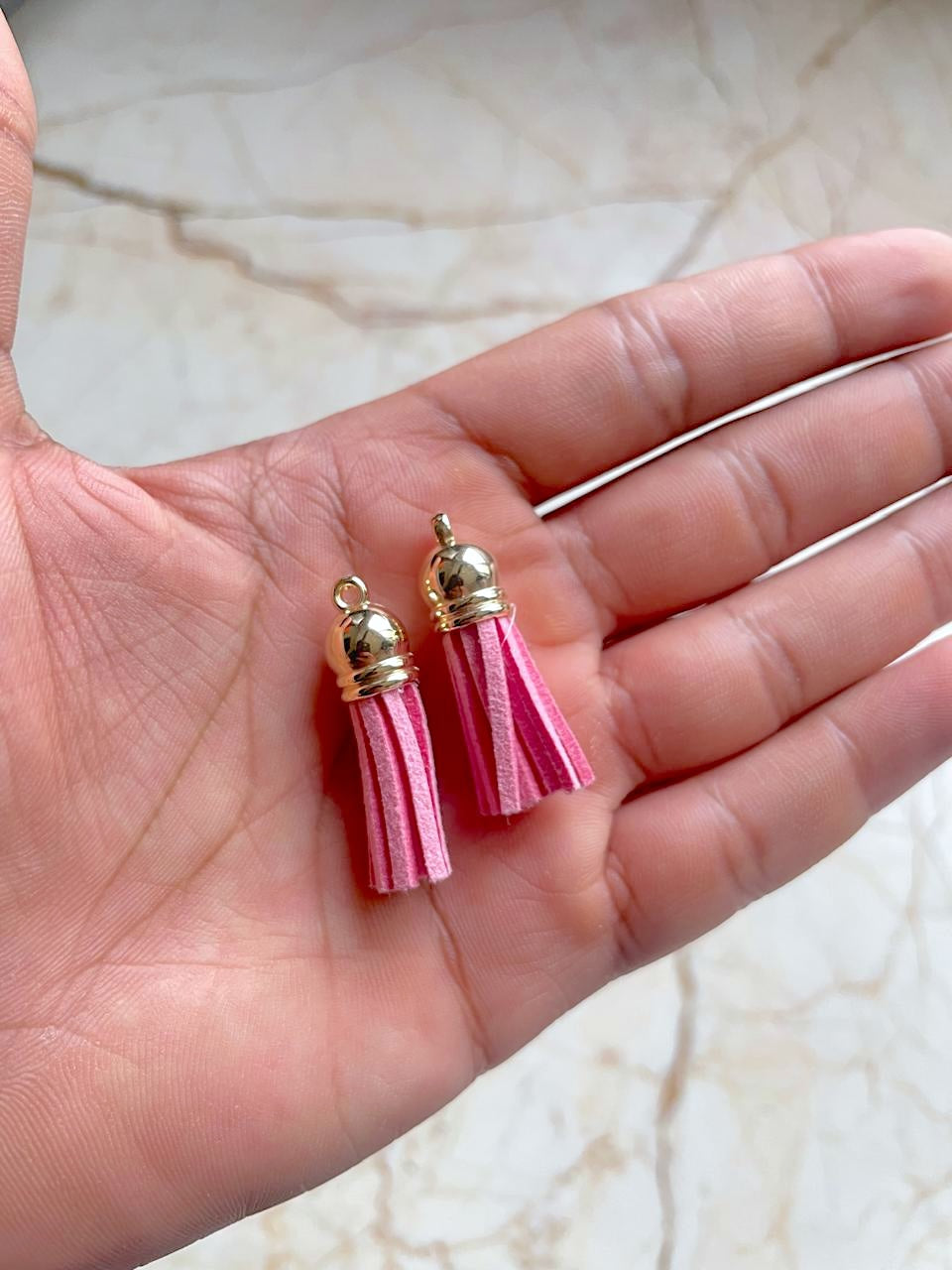 Pink Leather Tassel (pack of 10)