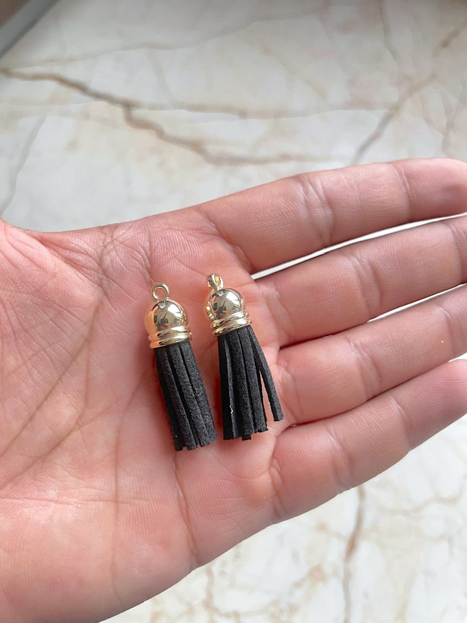 Black Leather Tassel (pack of 10)